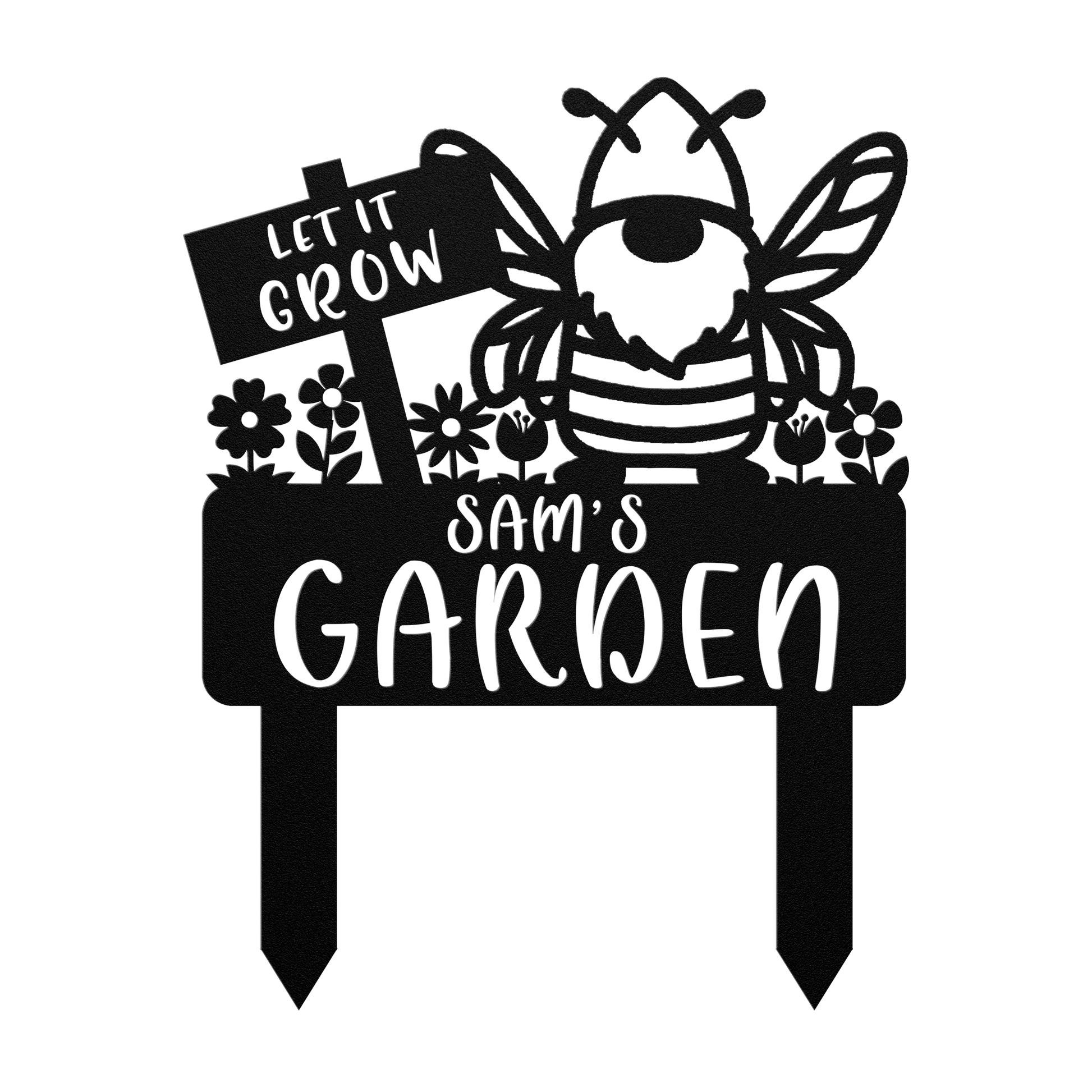 Gnome_Bee_Garden_Stake_Black_Transparent_Mockup.png