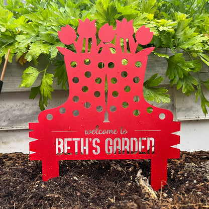 Rainboots Garden Sign