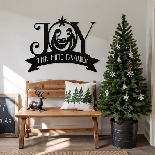Joy Nativity Sign