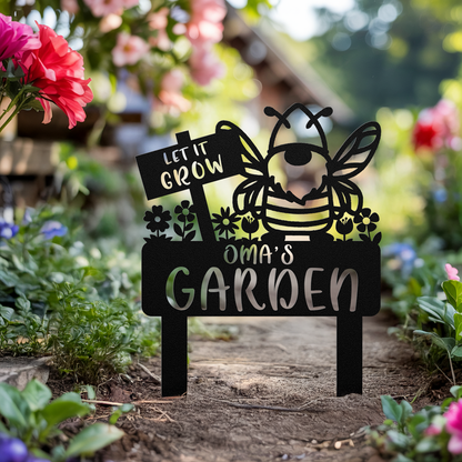 Gnome Bee Garden Stake
